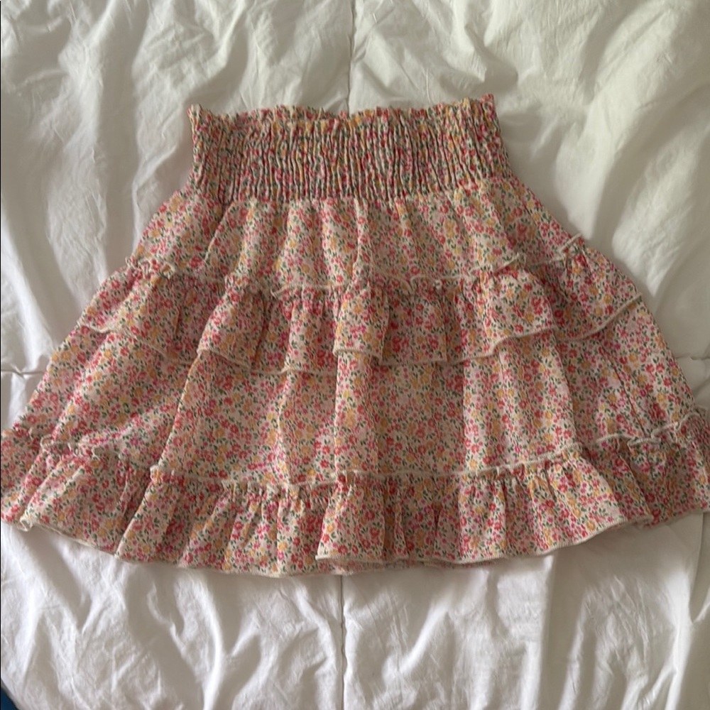 Floral Ruffle Skirt